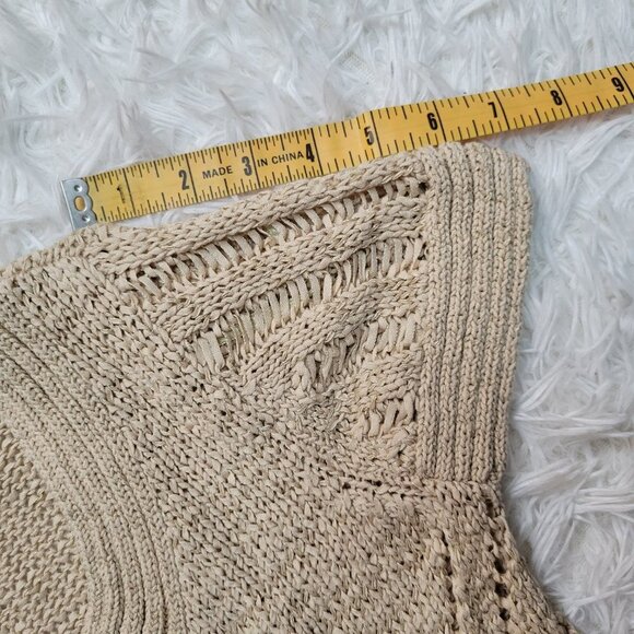 Willi Smith Gold Open Knit Top - Size Small - Picture 7 of 11